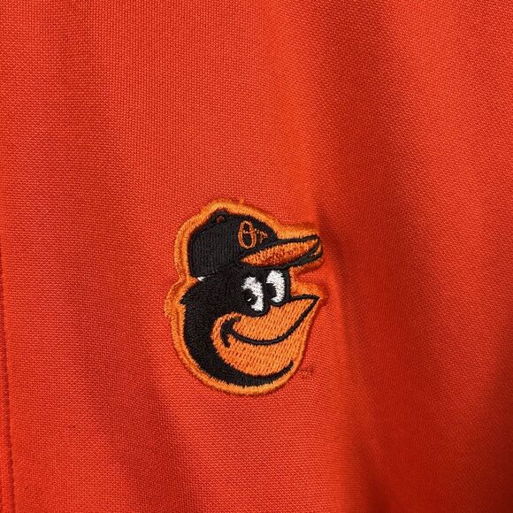 Baltimore Orioles Nike Golf Orange Quarter Zip Fleece Jacket Size XL - Picture 3 of 11